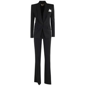 Elisabetta Franchi Tailored Black Suit With Flared Trousers - NWT